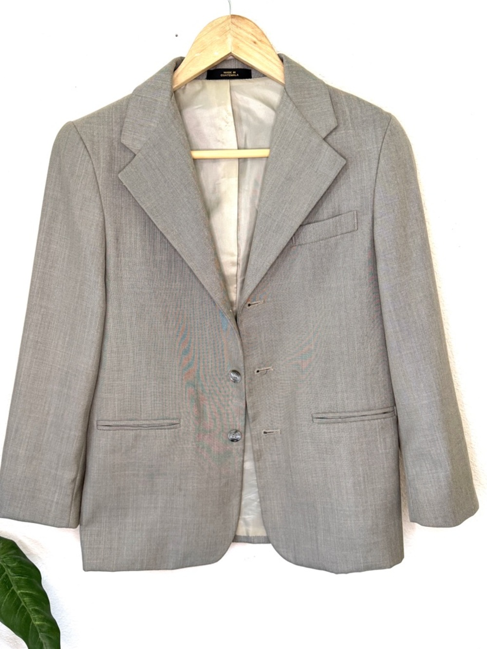 Van Heusen Taupe Tan Brown Gray Blazer Suit Coat Boys Size 12